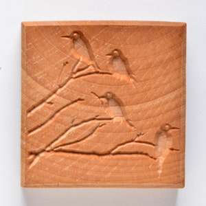 Ssl-095 Large Square Stamp - Four Birds