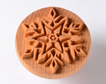 Scxl-028 Extra Large Round Stamp - Snowflake