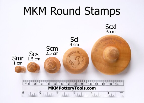 MKM Pottery Tools 4 cm Curve Top Heart Love Pottery Stamp