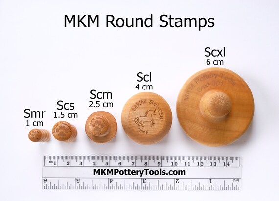 MKM MEDIUM ROUND STAMP FOR CLAY (SCM-003)
