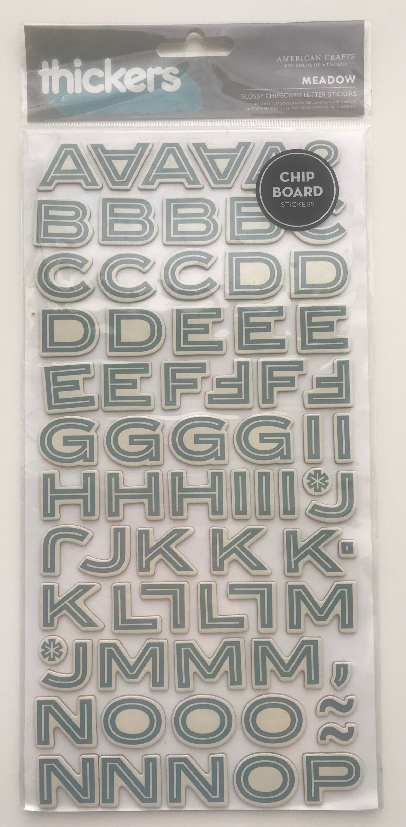 Thickers Alphabet Stickers by American Crafts Lot Of 5 Etsy