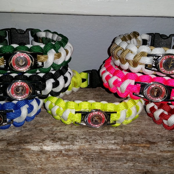 1 - Mighty Morphin Power Ranger 550 paracord bracelet MMPR