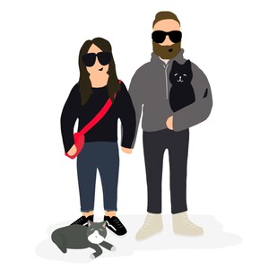 Custom Illustrated Portrait - PRINTED