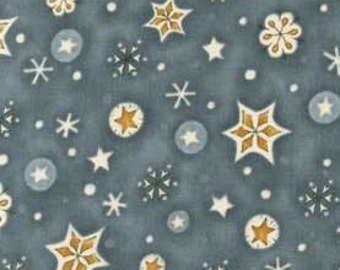 It's Elementary - Snowflakes on Blue Fabric