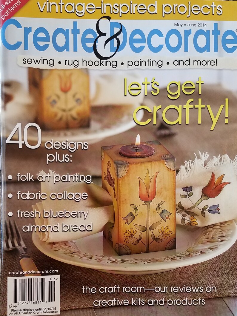 Create Decorate Magazine May June 2014 Issue Etsy