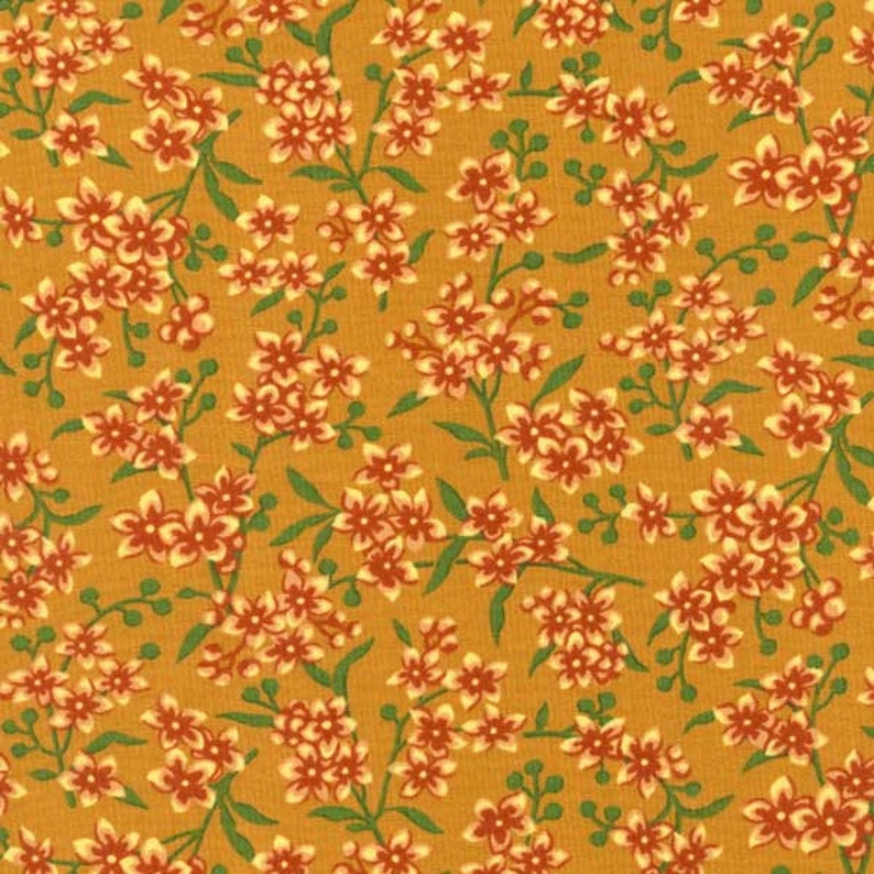 Thimbleberries Southern Skies Tan Floral Fabric