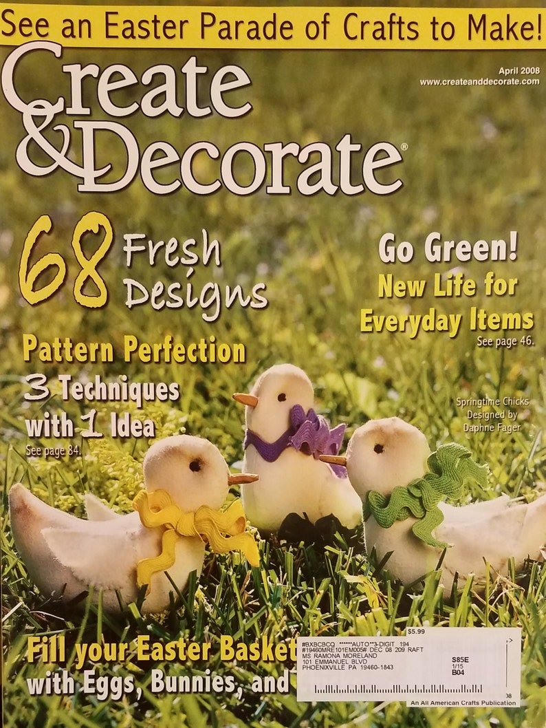 Create Decorate Magazine April 2008 Issue Etsy
