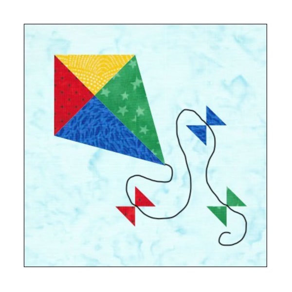 Kite Quilt Block Paper Pieced Pattern