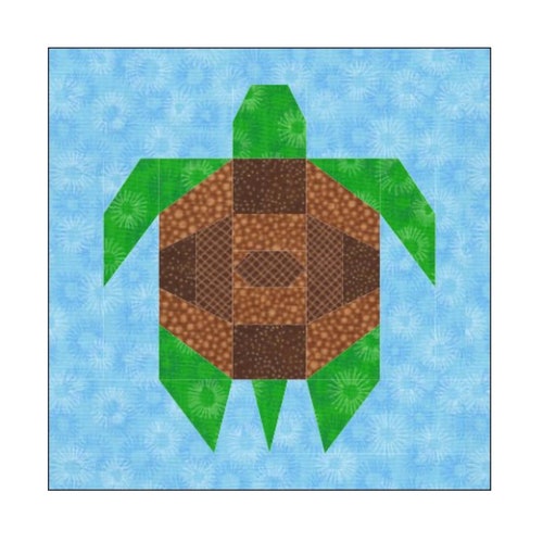 Sea Turtle 10 Paper Pieced Pattern - Etsy