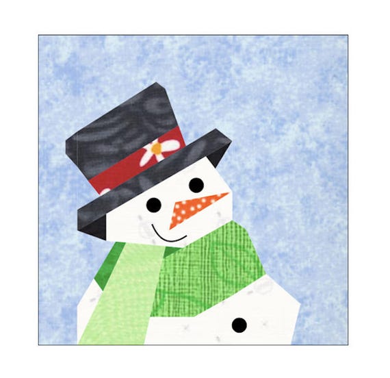 paper pieced snowman