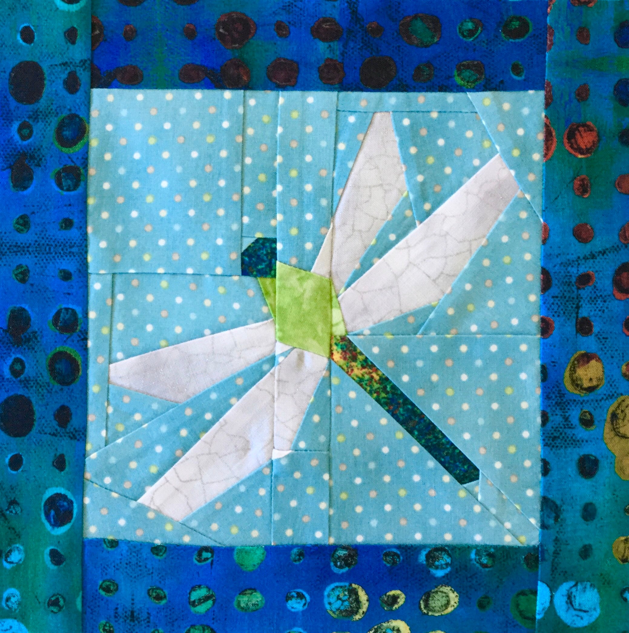 Dragonfly Quilt Block Paper Pieced Pattern Etsy Canada
