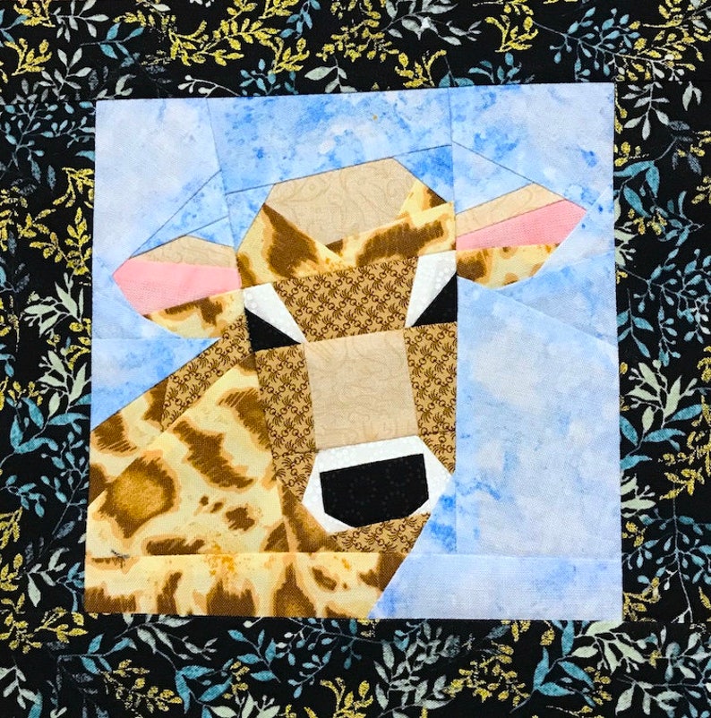 Cow Quilt Block Paper Pieced Pattern - Etsy