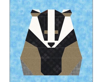 Badger Quilt Block Paper Pieced Pattern