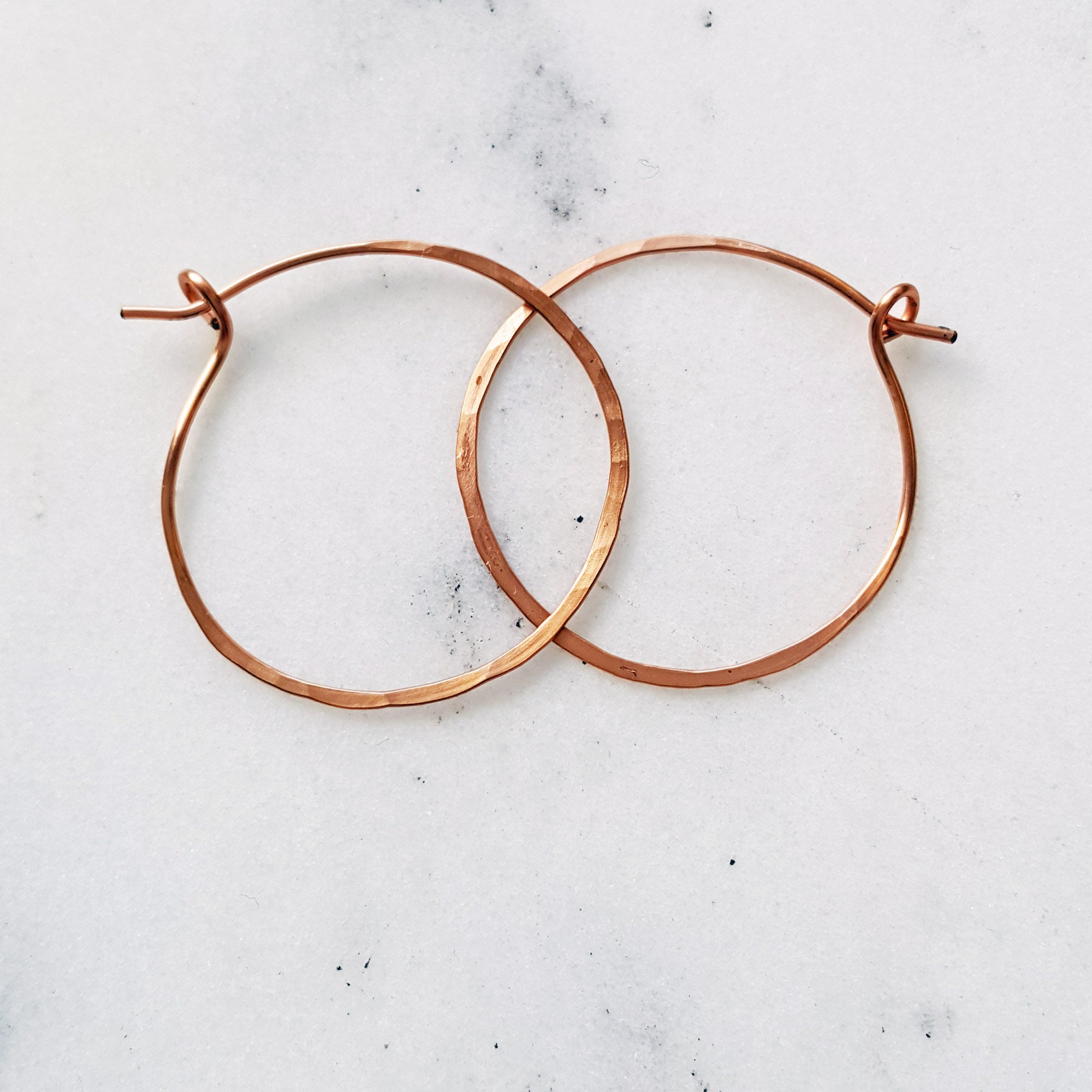 Copper Hoop Earrings Hypoallergenic Hoop Earrings Thin Etsy UK
