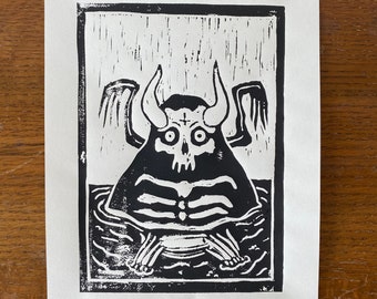 Ghoul - Linoprint