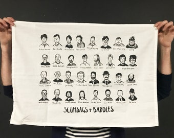 Scumbags & Baddies - Serial Killer Tea Towel