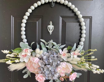 Wood Bead Wreath