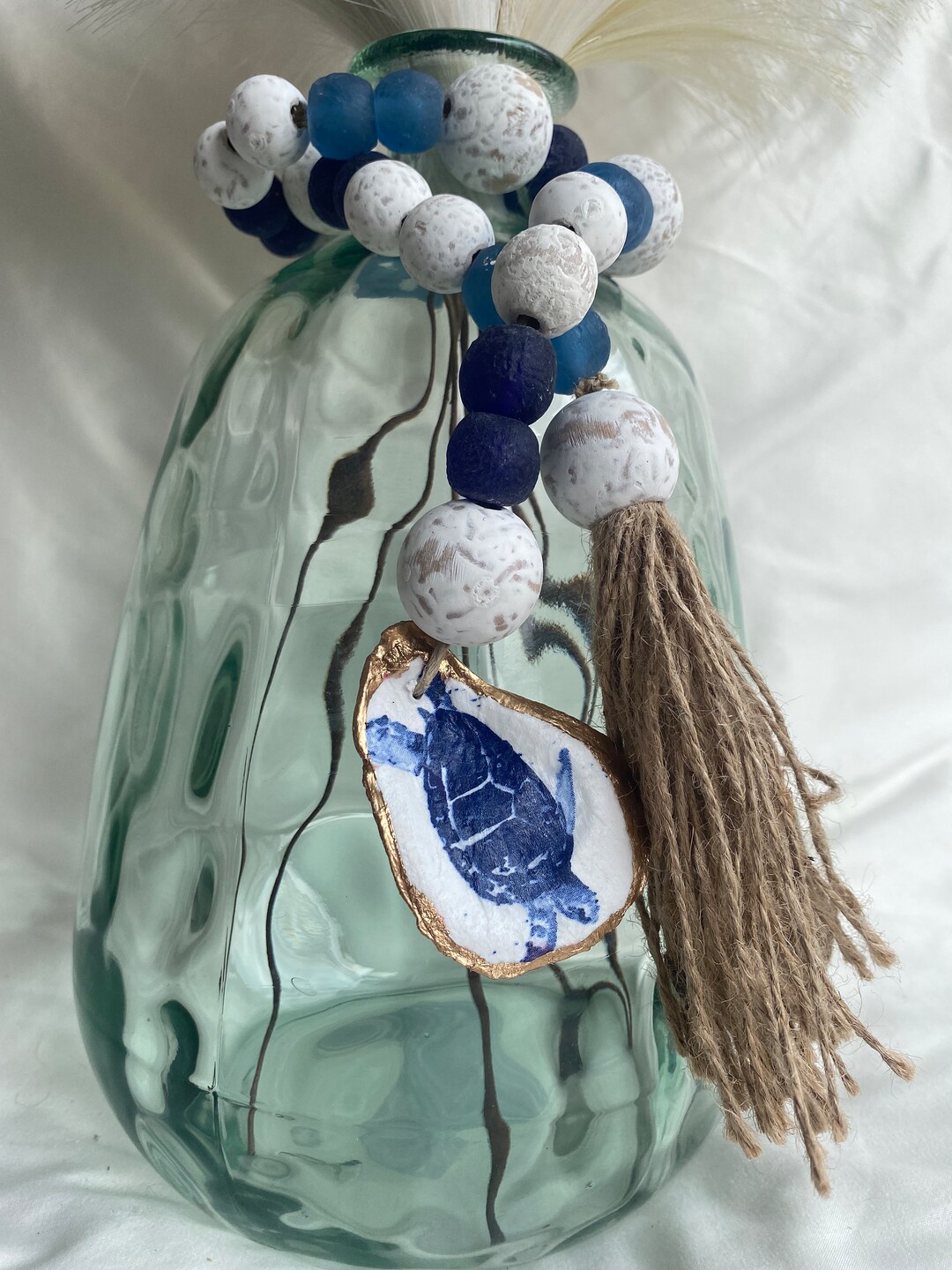 Garland Made From Glass Prayer Beads Etsy