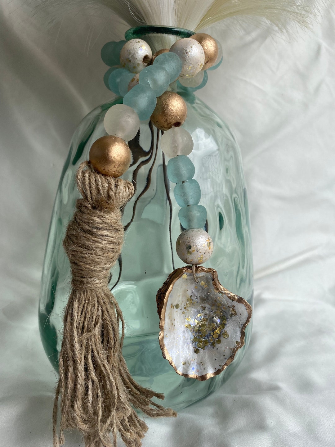 Garland Made From Glass Prayer Beads Etsy