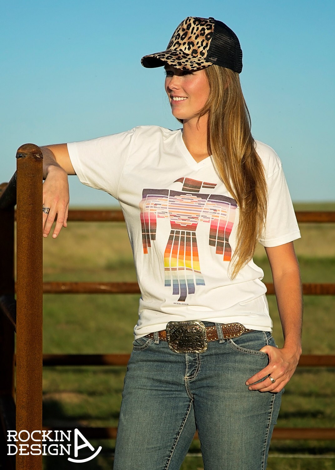Southwest Thunderbird V-neck Unisex T Shirt / Poly-cotton - Etsy