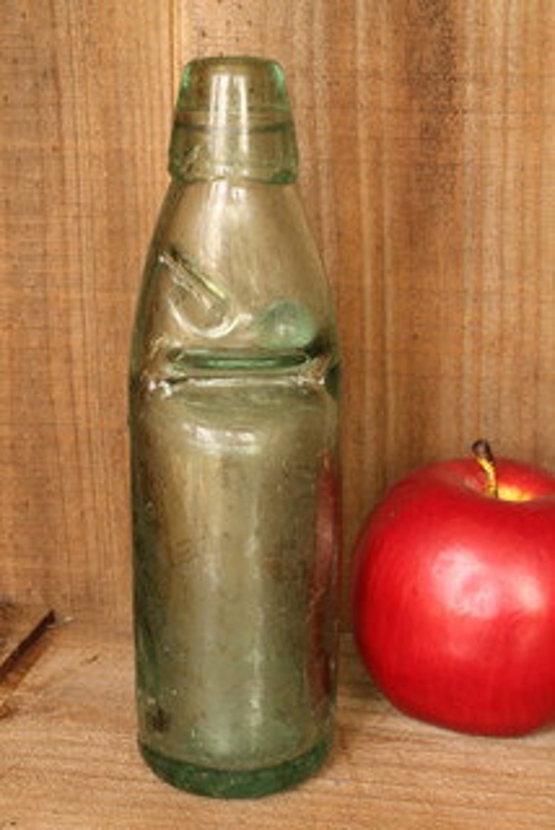 Antique Glass Marble Bottle Etsy
