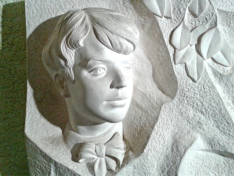 Sergey Esenin Russian Poet Antique Gypsum Portrait Bust Etsy