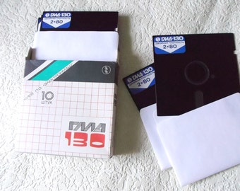 Vintage Antique Floppy Disk 5.25" Diskette five-inch Rare Old Computer Soviet made in USSR 1980's Collectible New