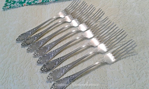 Antique Melchior Dessert Forks Vintage Soviet Silverware Flatware German Silver Dinnerware Serving Table Retro Kitchen Utensil USSR 50s