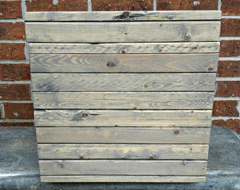 14 Inch Wooden Cube - Rustic Lidded Crate - Memento Keepsake Box, Dark Wood Storage Bin with Lid, Country Chic Gift Box, Vinyl Storage Box