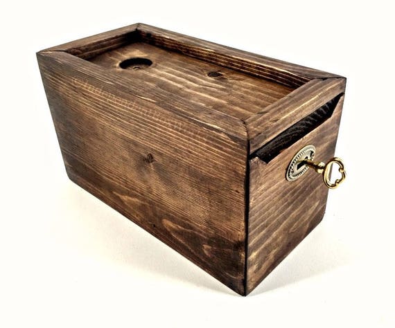 Rustic Wood Locking Slide-top Box Unique Time Capsule and Gift for Special  Moments 