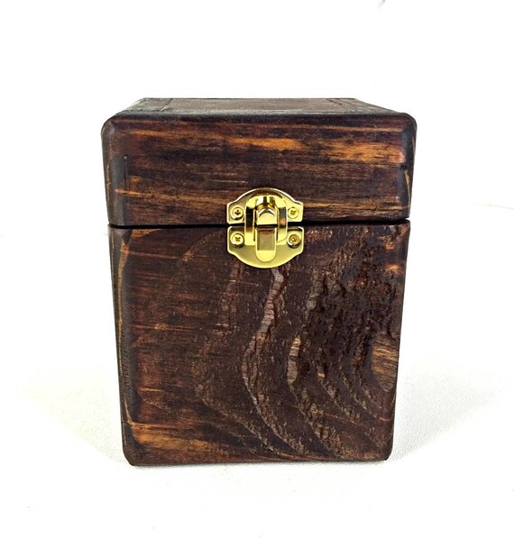 Card Deck Box Collector S Gift Engraved Wood 50