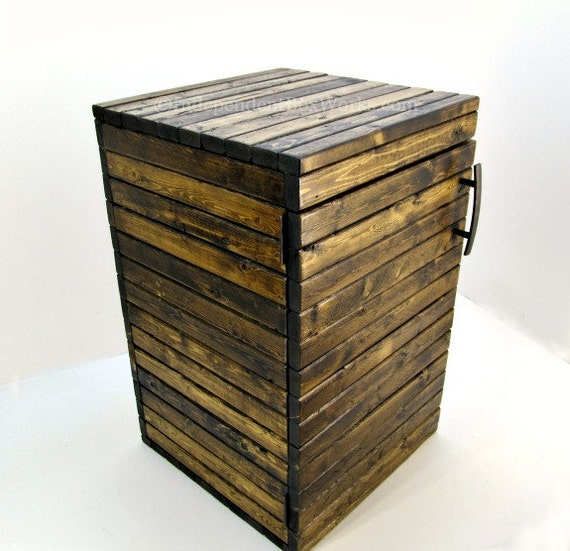 Made to Order: Rustic Wooden Side Table with Door ...