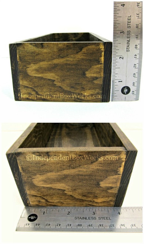 Handcrafted Wooden Seed Storage Box Flower Design Rustic Seed