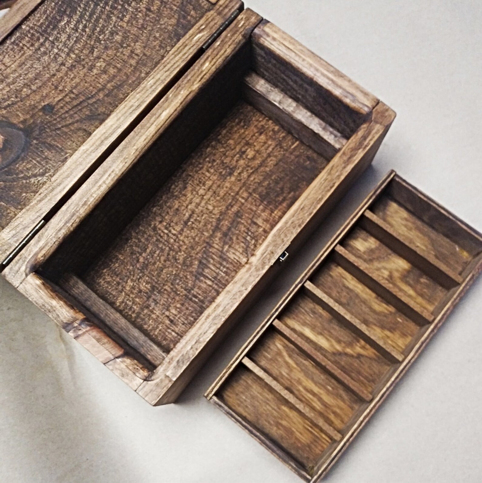 Pocket Knife Box with Removable Tray Divided Knife Case Etsy