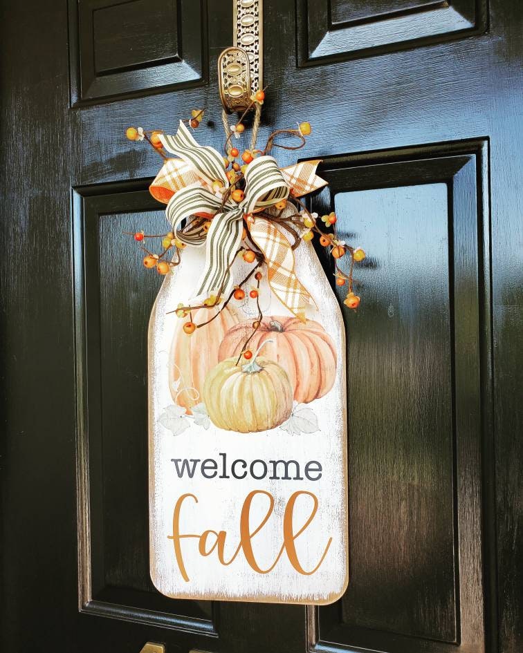Fall door sign fall door fall Etsy