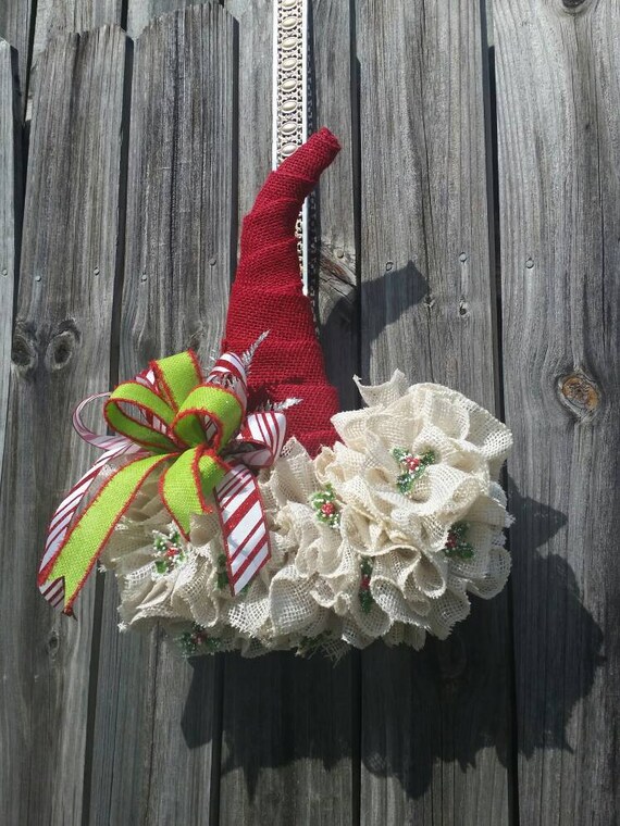 Santa hat wreath Clearance