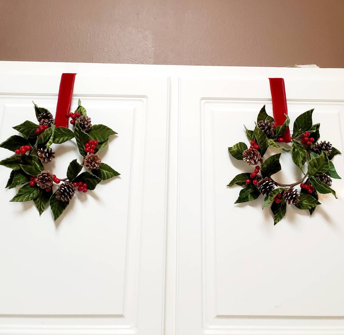 Set of 2 Wreathschristmas Kitchen Wreath Etsy
