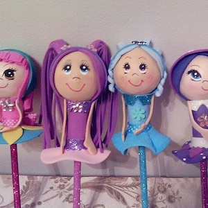 Girl Pencil topper. Made in foam.