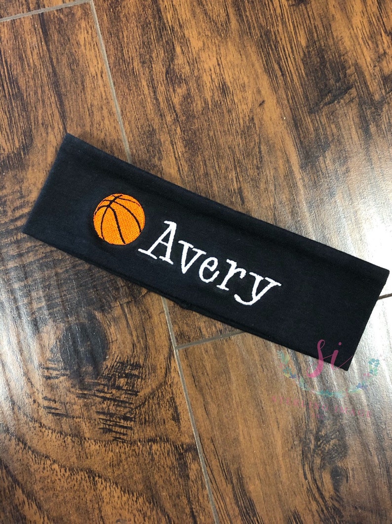 Basketball headband Team Sports Embroidered Headband Etsy