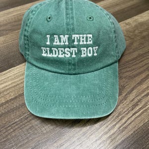 I am the eldest boy, Childrens hat,   Embroidered , monogrammed  personalized custom kids cap