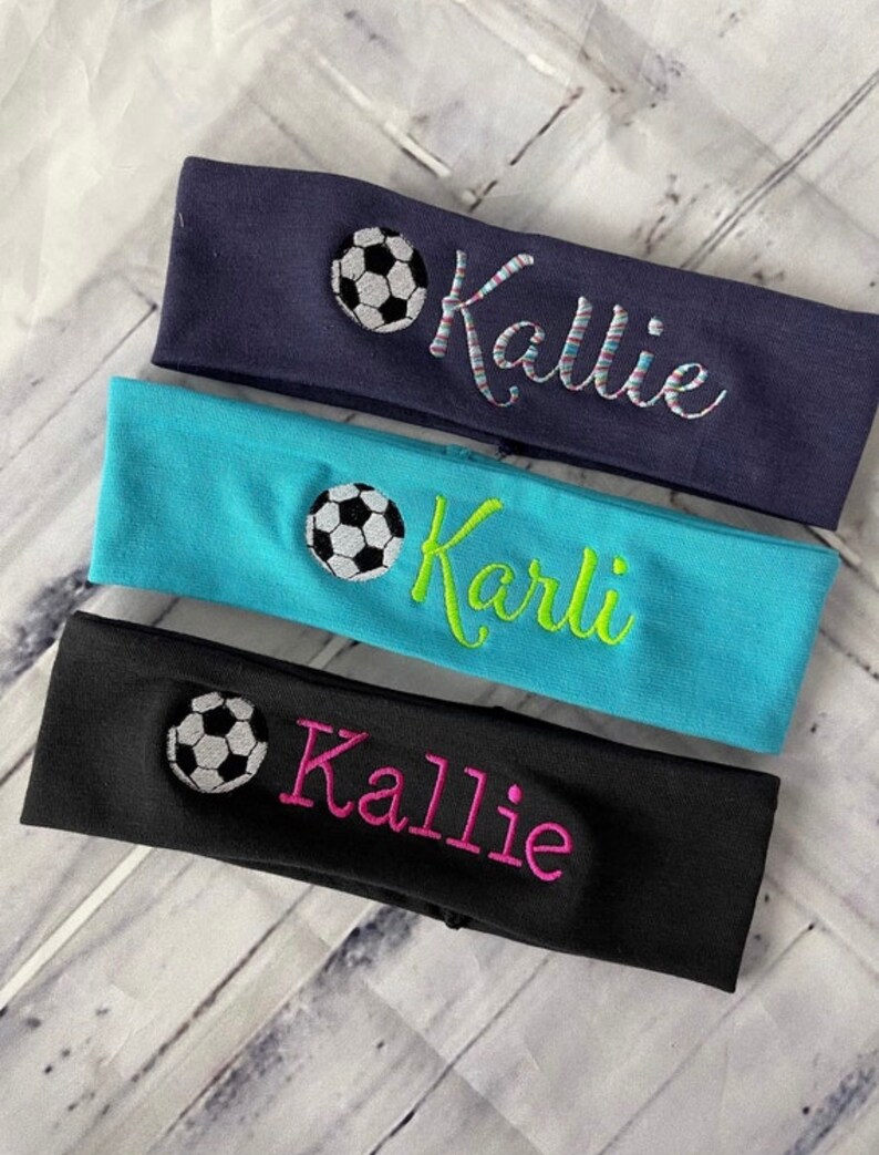 Soccer Headband Sports Headband Monogrammed Headband Etsy