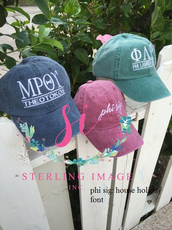 Embroidered Adams Hat, Monogrammed Hat, Sorority Hats, Distressed Hat…