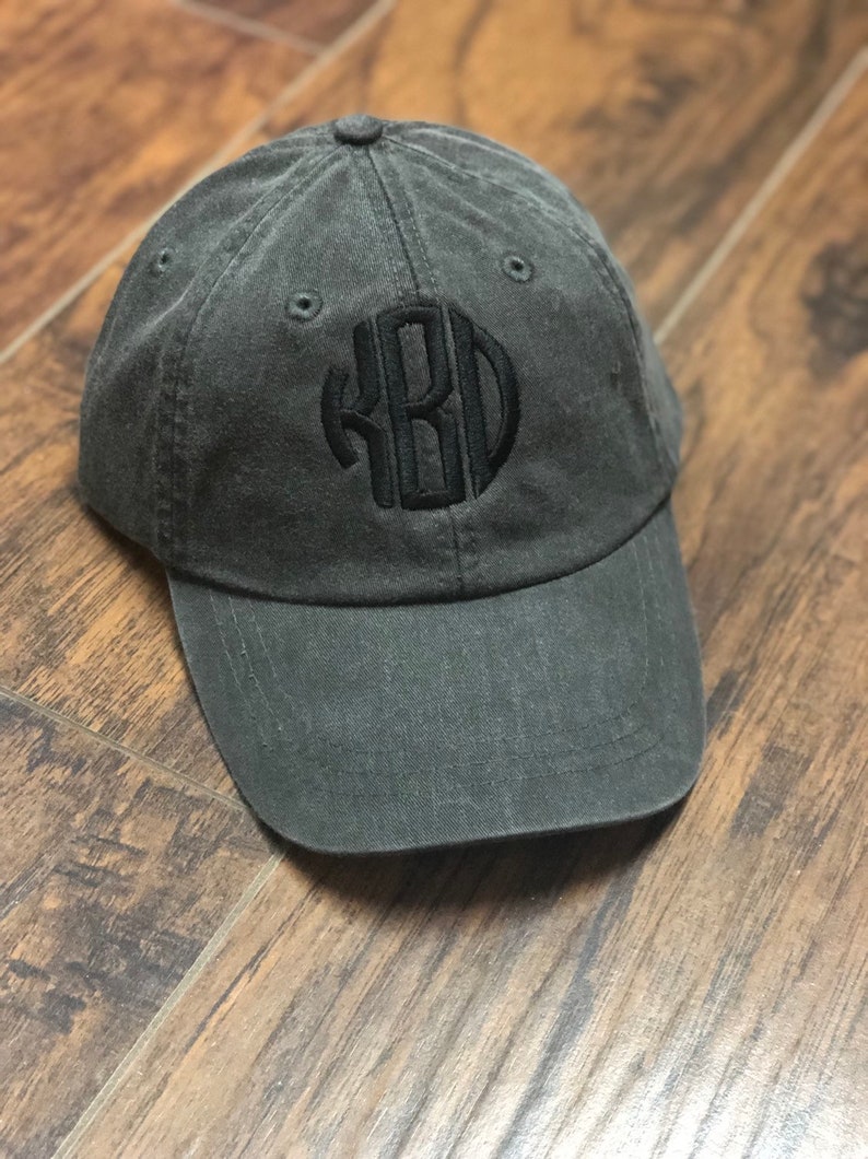 Embroidered Hat, Monogrammed Hat, Distressed Hat, Personalized Hat, Custom Hat, Unstructured Hat image 1