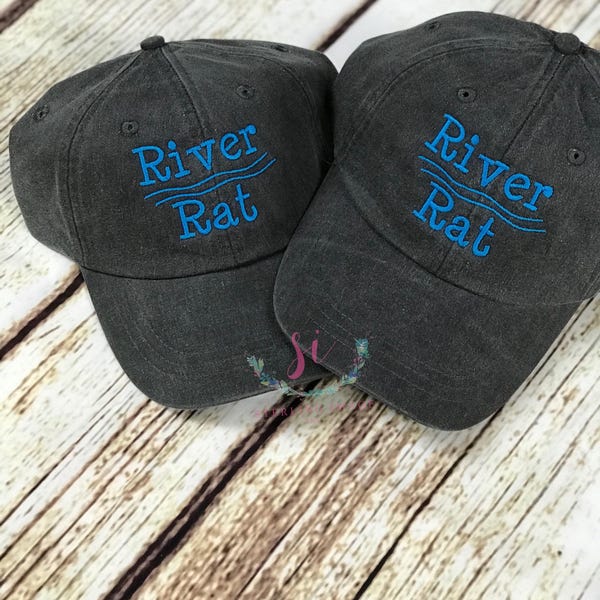 River Rat, Custom  Monogrammed Hat,  Personalized Hat,