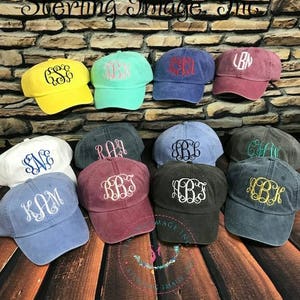 Embroidered Hat, Monogrammed Hat, Distressed Hat, Personalized Hat, Custom Hat, Unstructured Hat image 2