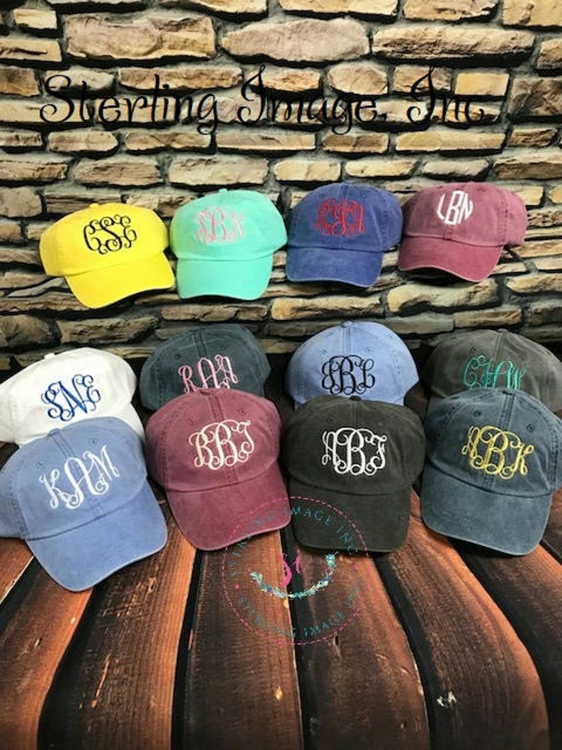 Embroidered Hat, Monogrammed Hat, Distressed Hat, Personalized Hat, Custom Hat, Unstructured Hat image 2