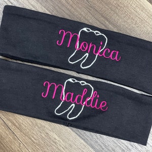 Dental Custom Headband, Monogrammed Headband, Personalized Headband, Dental assistant, Monogram headband, Embroidered Headband, Headband