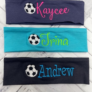 Soccer Headband, Sports Headband,  Monogrammed Headband, Personalized Headband, soccer team headband,