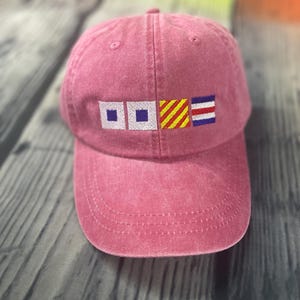 Monogrammed Nautical Hat, Cotton Twill, Boating Gift captain sailing image 6