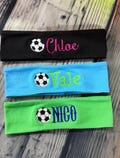 Personalized Soccer Headband, Embroidered Cotton Lycra Sports Accessory Team gift